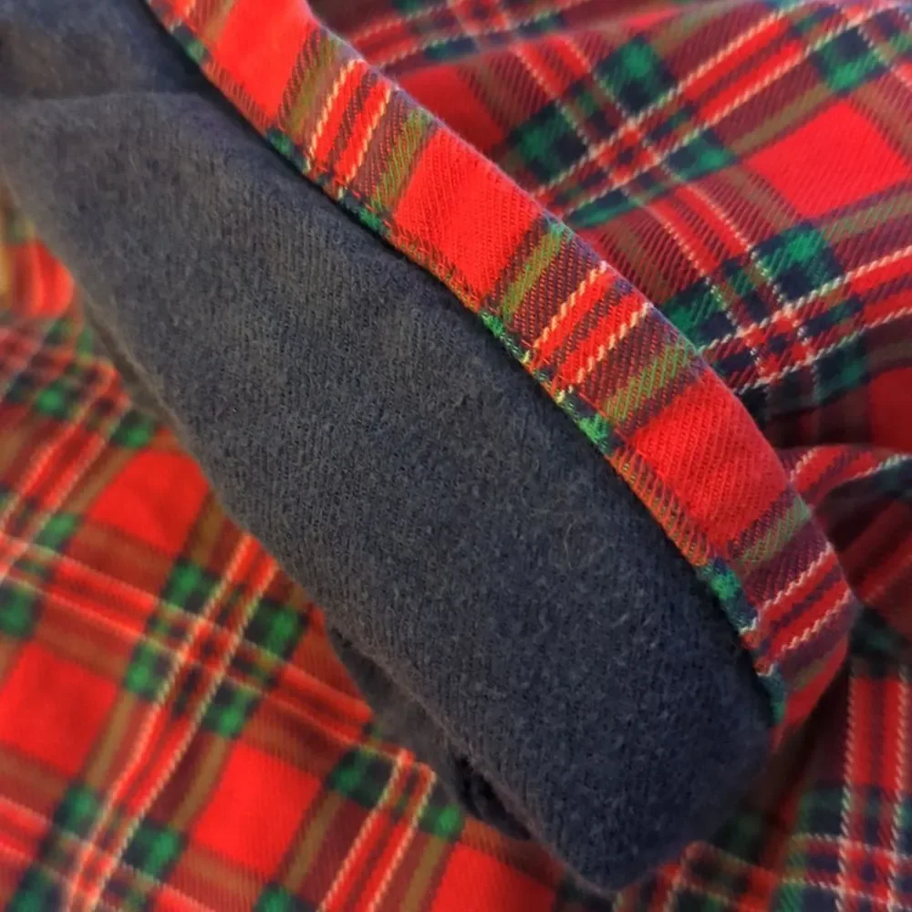 Gymboree vintage rainbow tag red plaid fleece‎ lined pants